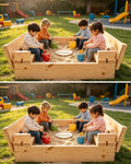 Arenero para niños con asiento Montessorikidschile