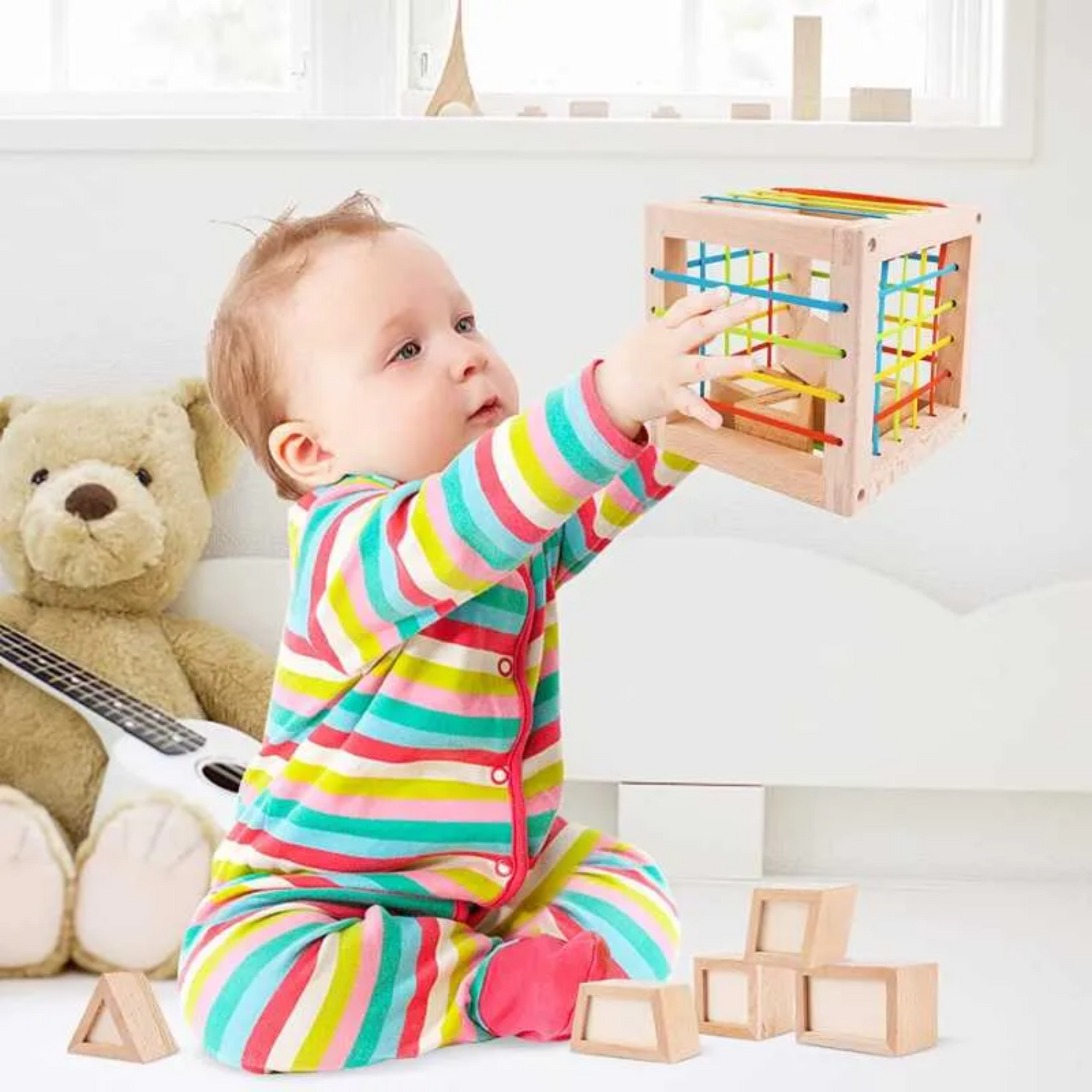 Cubo de elásticos - Montessorikidschile