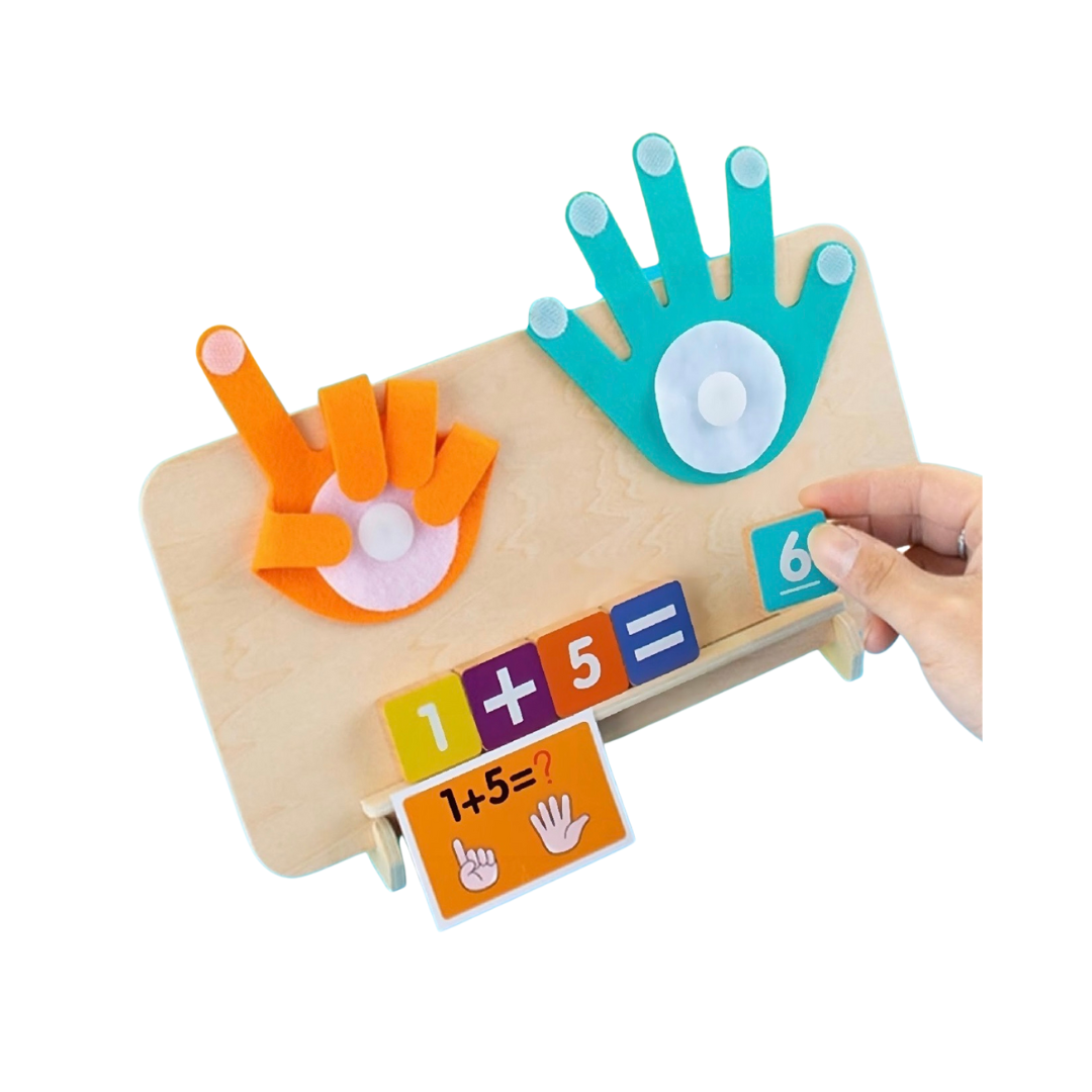 Juego de Cálculo Matemático Suma y Resta con Dedos Montessori