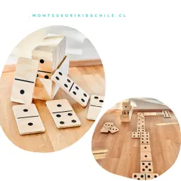 Domino de madera juego exterior - Montessorikidschile