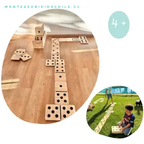 Domino de madera juego exterior - Montessorikidschile