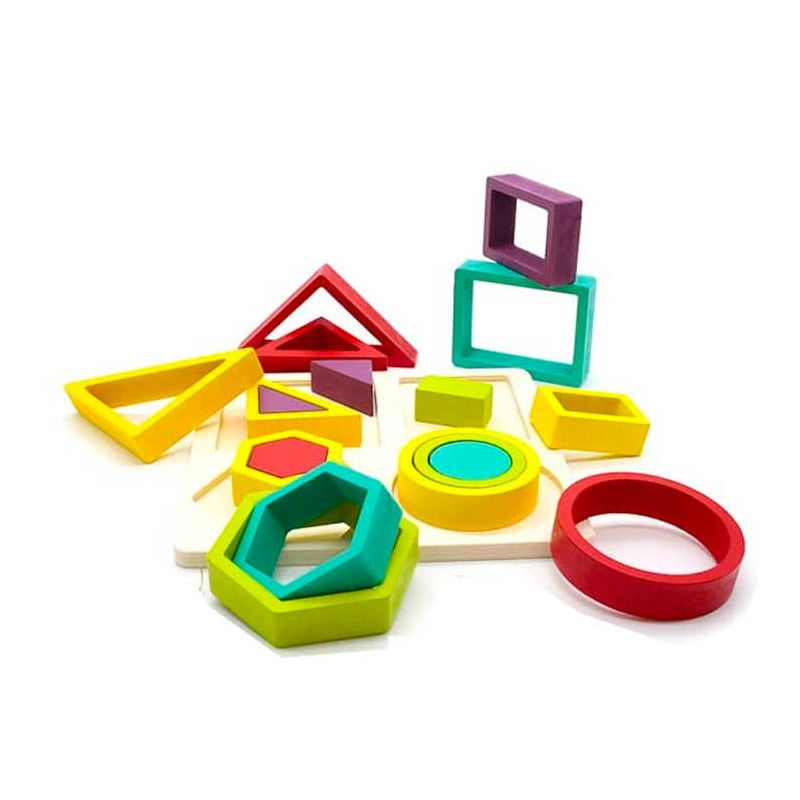 Bloques de encaje de madera - Montessorikidschile