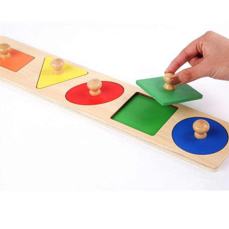 Encaje de figuras geométricas Montessori - Montessorikidschile