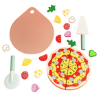 Pizza de madera  con velcro - Montessorikidschile