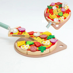 Pizza de madera  con velcro - Montessorikidschile