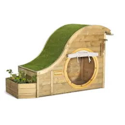 Casita Montessori eco natural con techo curvo y huerto - Montessorikidschile