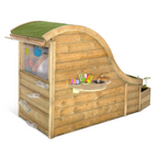 Casita Montessori eco natural con techo curvo y huerto - Montessorikidschile