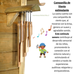 Casita Montessori eco natural con techo curvo y huerto - Montessorikidschile