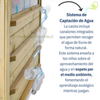 Casita Montessori eco natural con techo curvo y huerto - Montessorikidschile