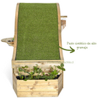 Casita Montessori eco natural con techo curvo y huerto - Montessorikidschile