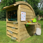 Casita Montessori eco natural con techo curvo y huerto - Montessorikidschile