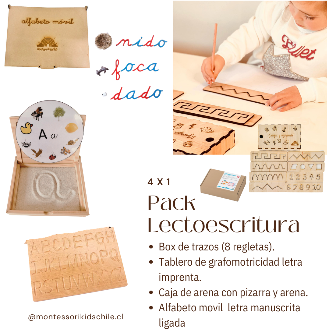 Pack Lectoescritura 4 en 1 - Montessorikidschile