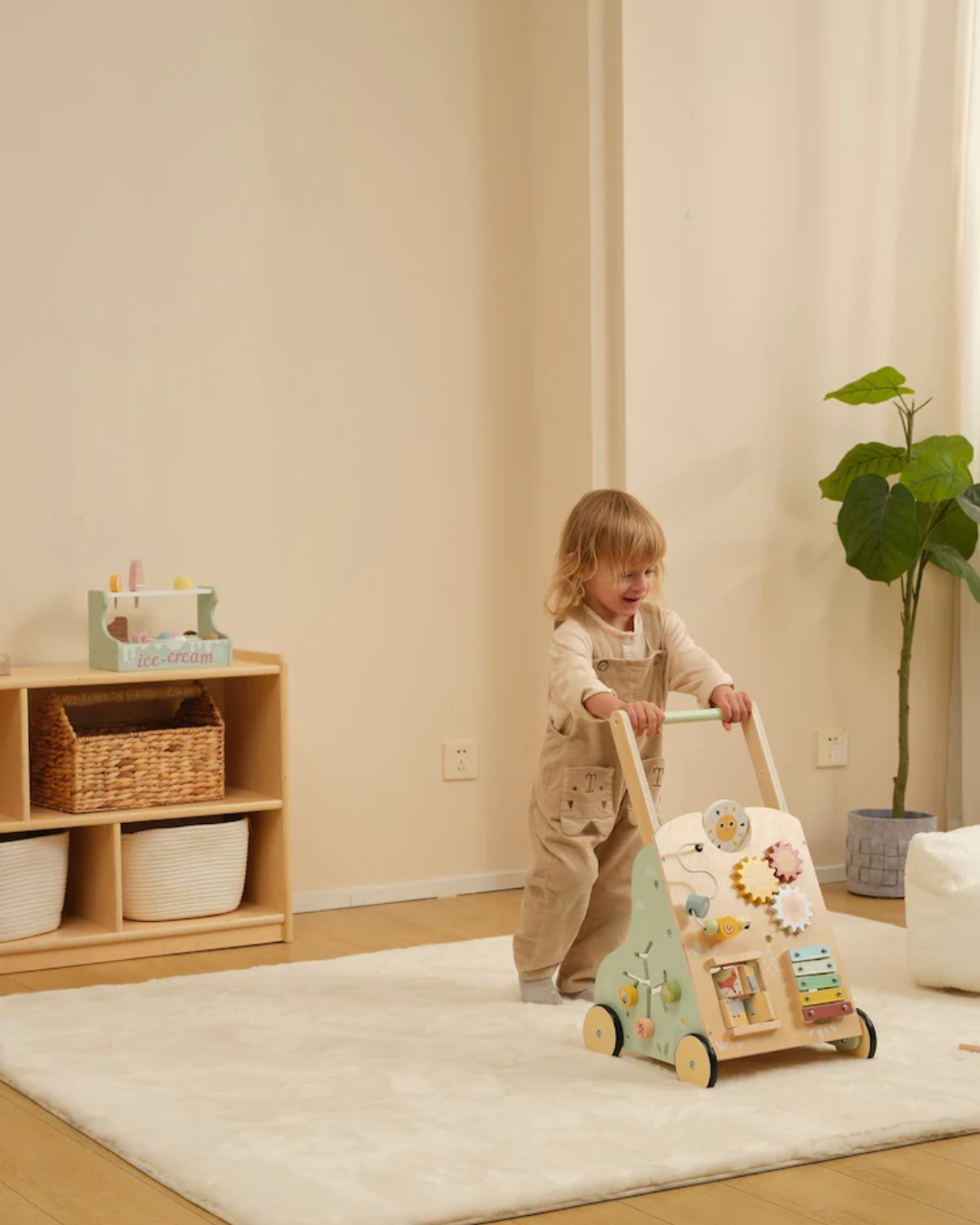 Caminador de madera multiactividades Montessorikidschile