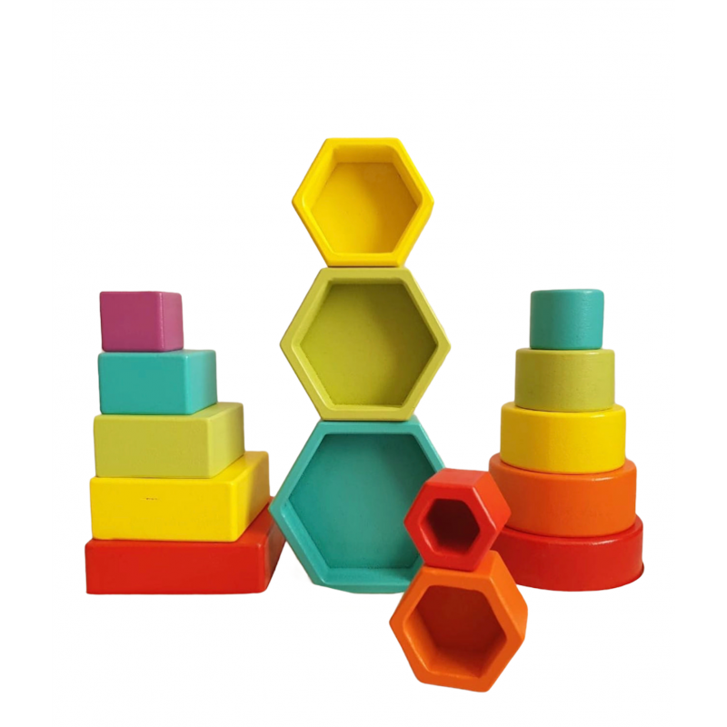 Box sensorial de madera arcoíris - Montessorikidschile