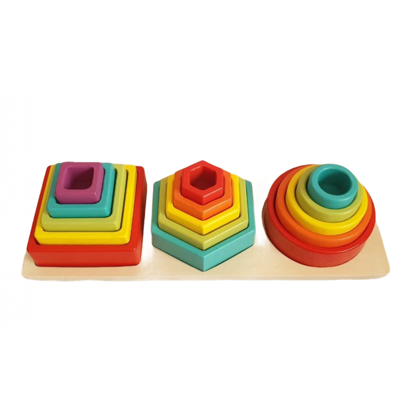 Box sensorial de madera arcoíris - Montessorikidschile