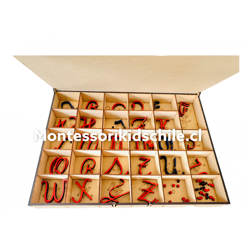 Alfabeto Movil 180 letras Mayúsculas - Montessorikidschile