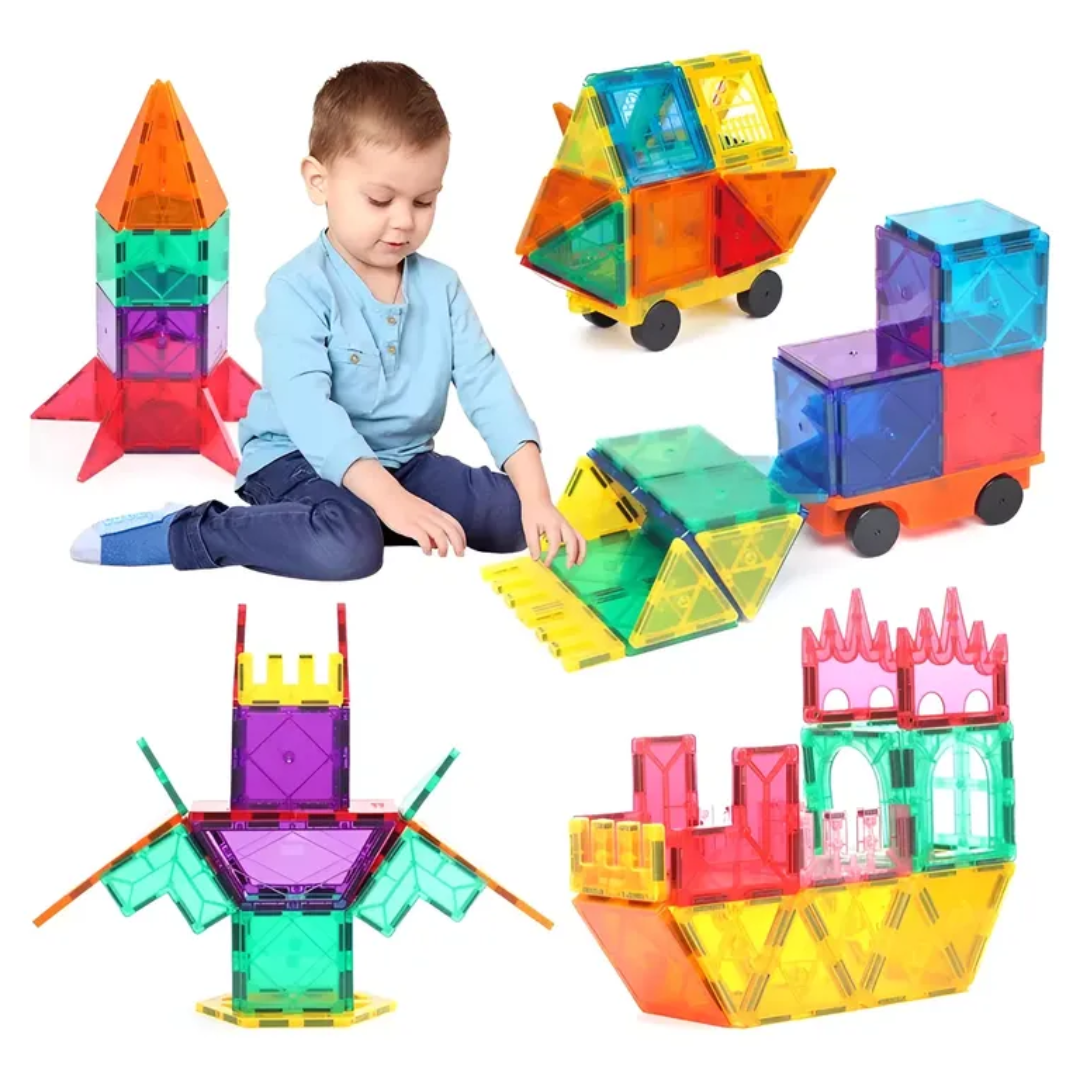 Set de Bloques Magnéticos – 40 piezas con caja - Montessorikidschile