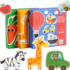 🧩 Set de Puzzles de Animales – 24 piezas armables - Montessorikidschile