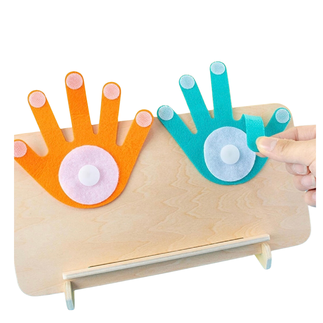 Juego de Cálculo Matemático Suma y Resta con Dedos Montessori