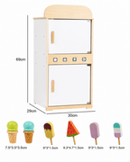 Refrigerador de madera incluye helados Montessorikidschile