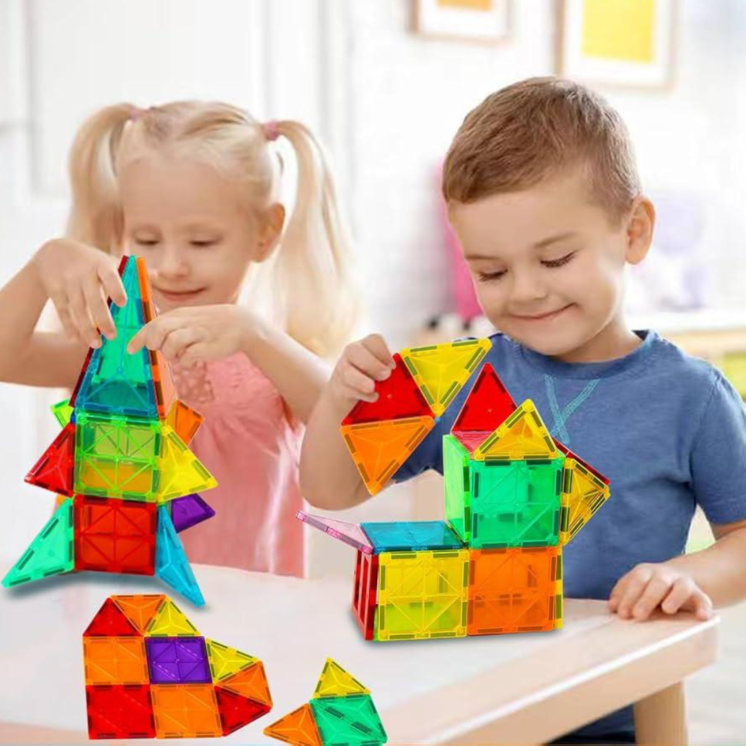 Set de Bloques Magnéticos – 40 piezas con caja - Montessorikidschile