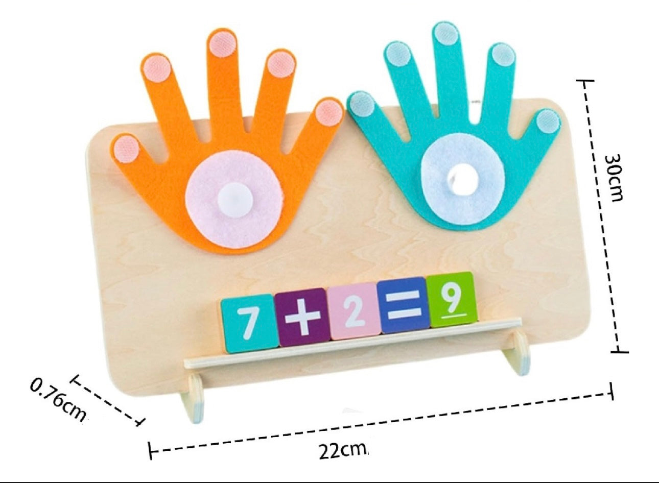 Juego de Cálculo Matemático Suma y Resta con Dedos Montessori