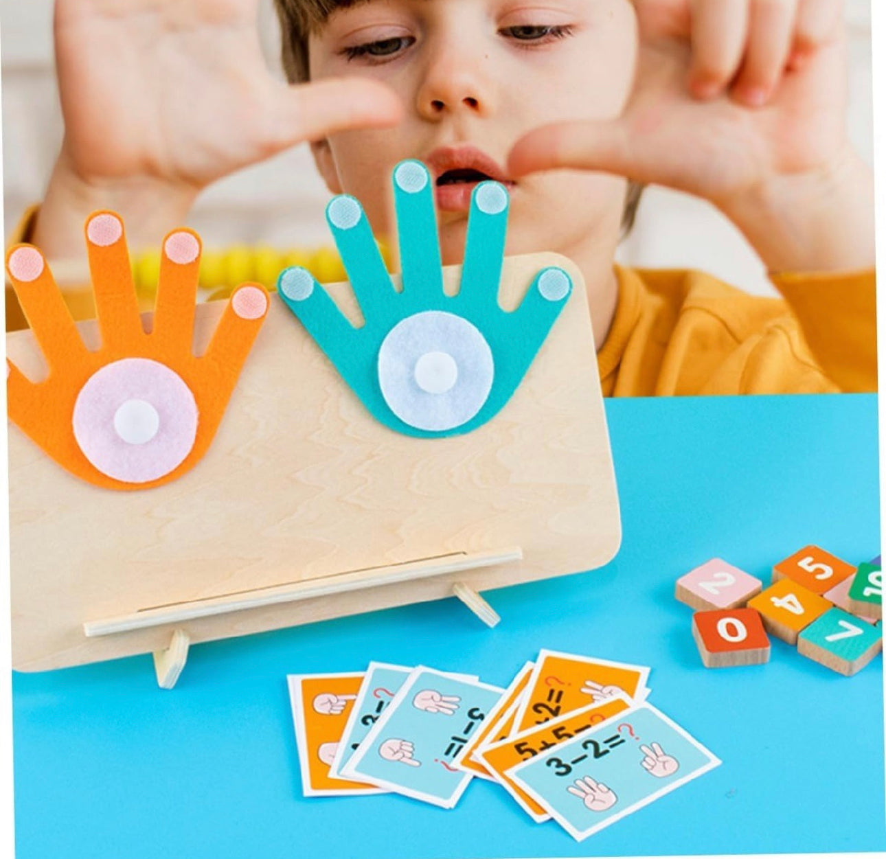 Juego de Cálculo Matemático Suma y Resta con Dedos Montessori - Montessorikidschile