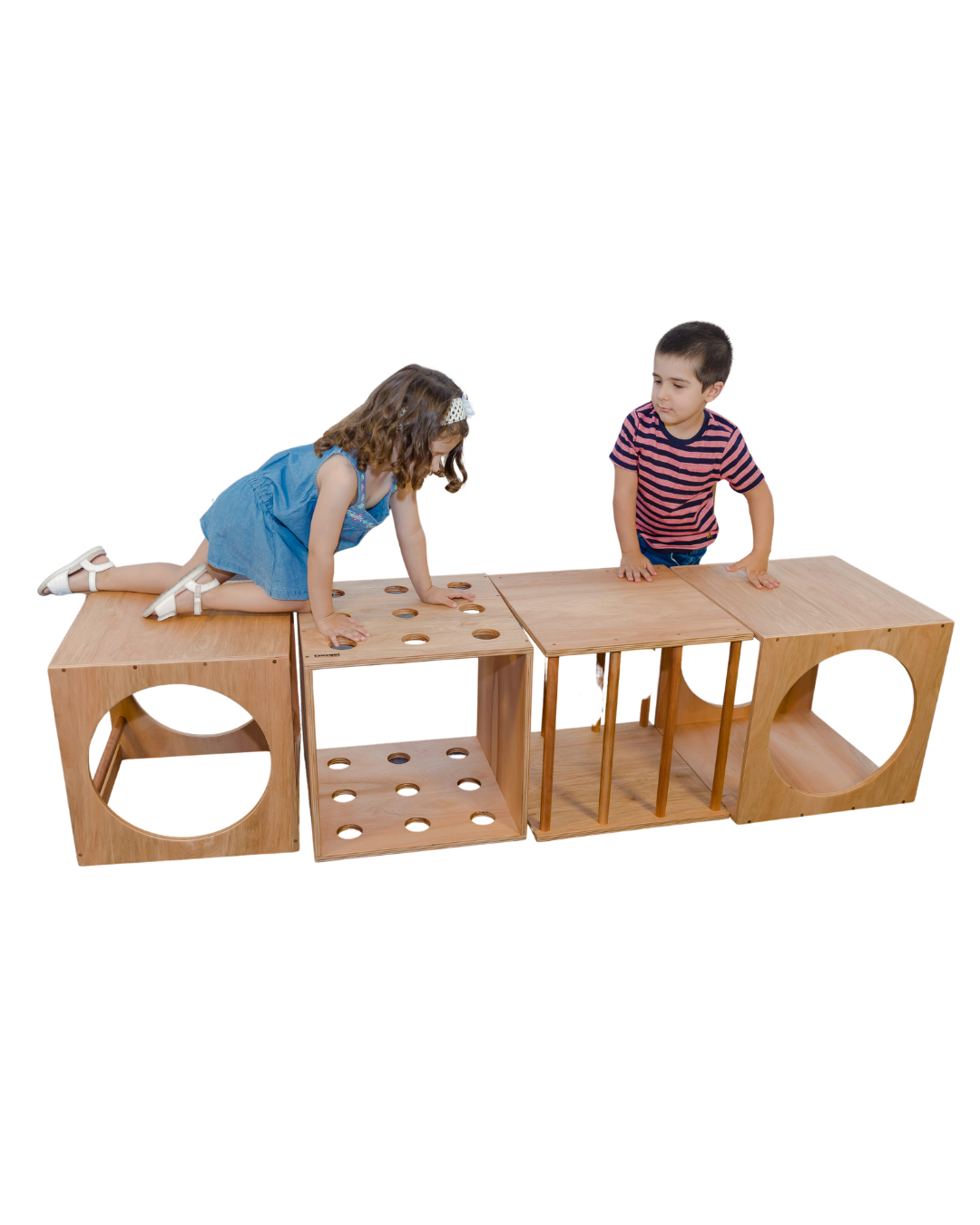 Túnel laberinto pikler + 2 Cubos Pikler Montessorikidschile