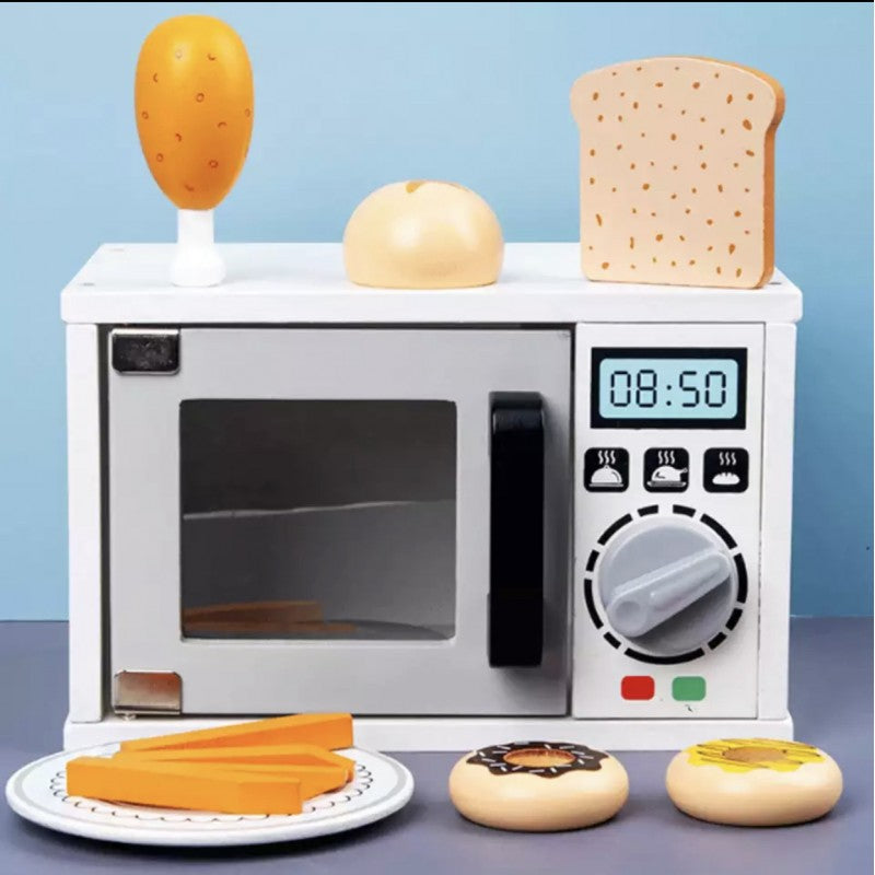 Horno microondas de madera