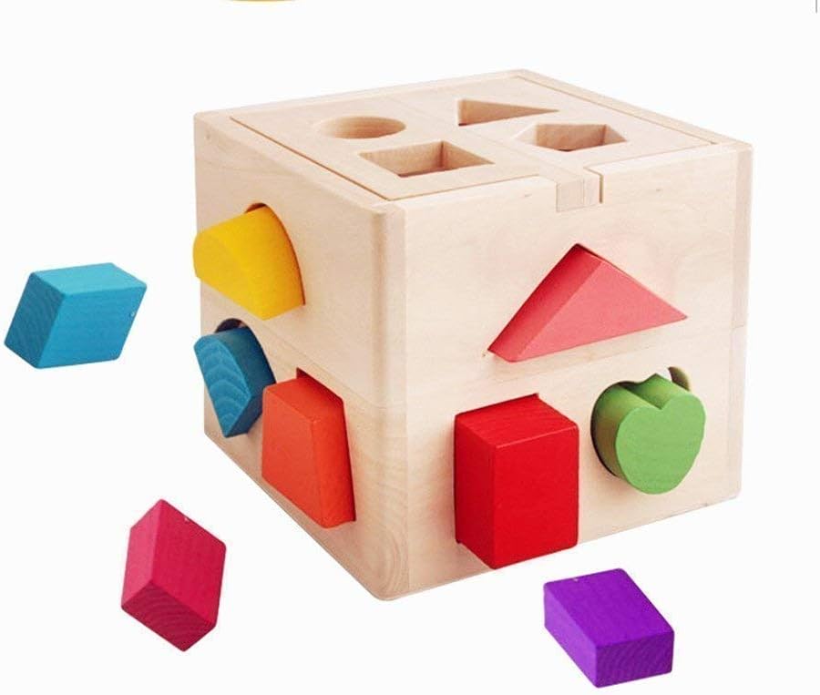 Cubo de encaje con cuerpos geométricos - Montessorikidschile