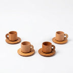 Set de 4 tazas de madera Montessorikidschile