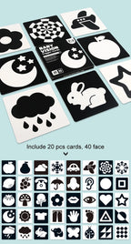 Tarjetas de estimulación blanco y negro - Montessorikidschile