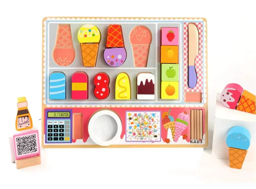 Heladería de Madera Infantil – Juego Didáctico Montessorikidschile