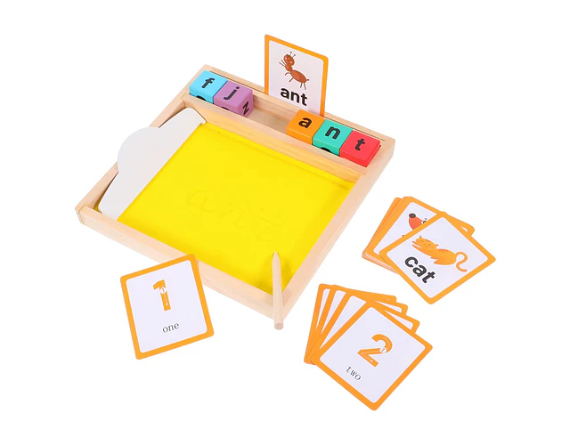 Bandeja de Arena Montessori para Trazar Letras y Aprender a Escribir Montessorikidschile