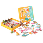 🧩 Set de Puzzles de Animales – 24 piezas armables - Montessorikidschile