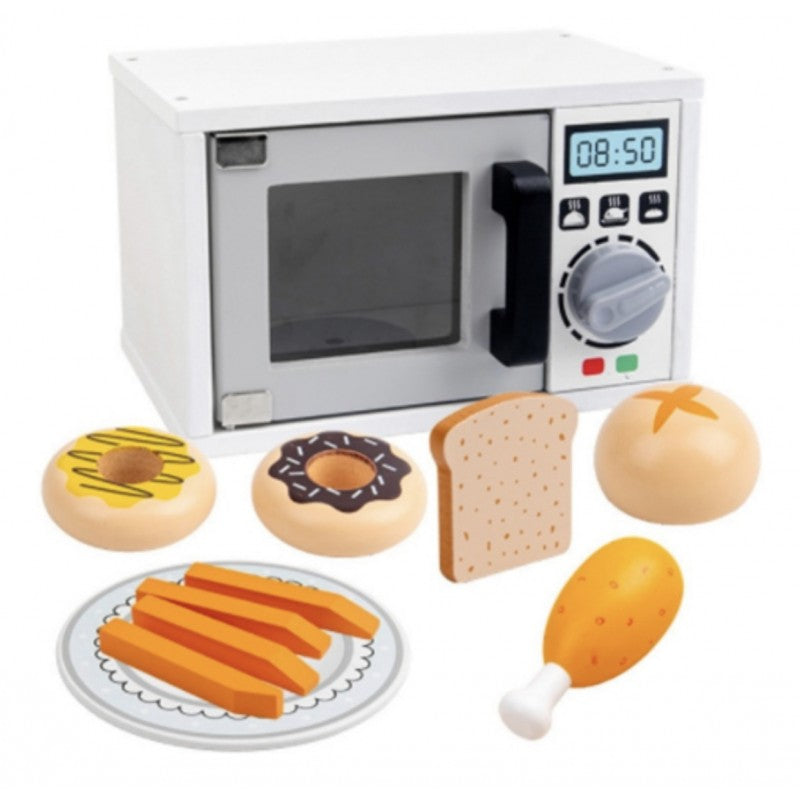Horno microondas de madera
