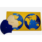 Mapa oceanos del mundo Montessori - Montessorikidschile