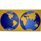 Mapa oceanos del mundo Montessori - Montessorikidschile