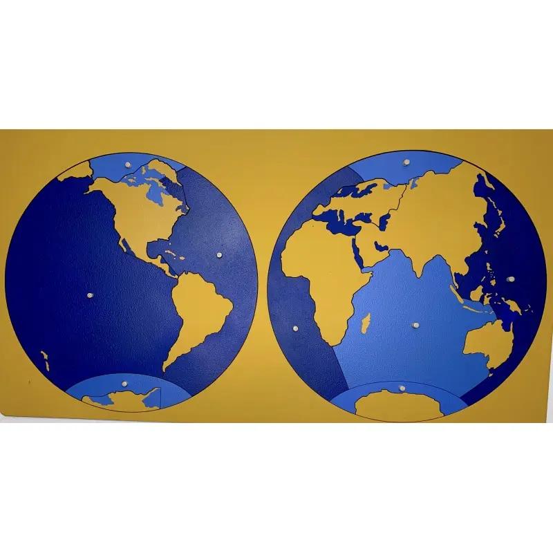 Mapa oceanos del mundo Montessori - Montessorikidschile