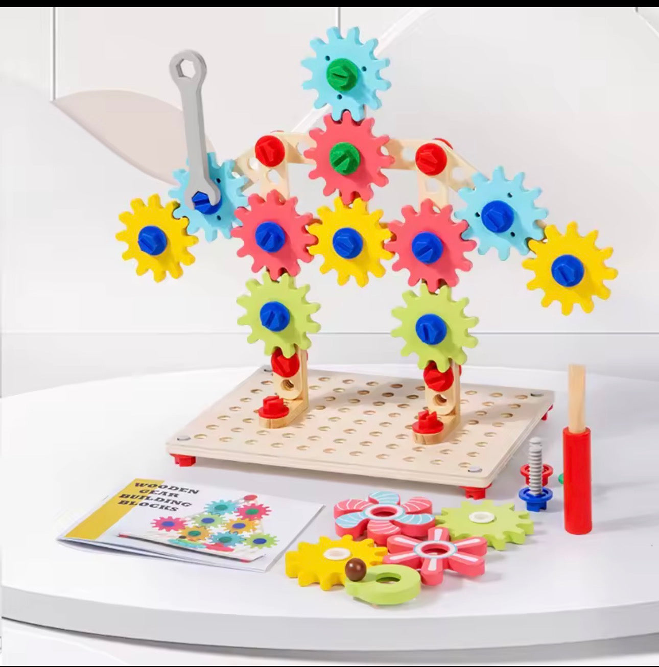 Juego de Engranajes de madera Montessori