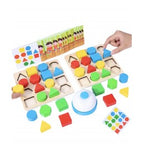 Puzzle cuerpos gemetricos de madera - Montessorikidschile