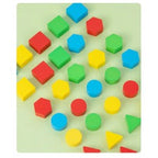 Puzzle cuerpos gemetricos de madera - Montessorikidschile