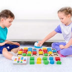 Puzzle cuerpos gemetricos de madera - Montessorikidschile