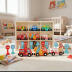 Set Magnético de Vehículos y Señales de Tránsito Montessorikidschile