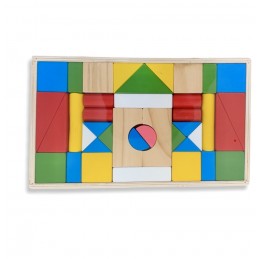 Set de bloques de madera colores Montessorikidschile
