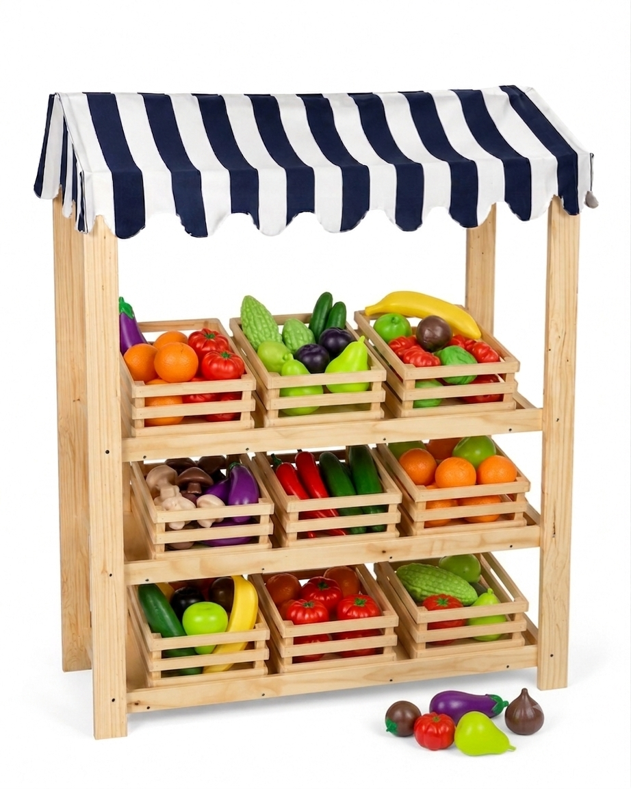 Mercadito de madera Montessori Montessorikidschile