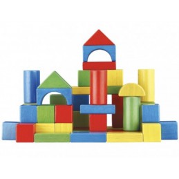Set de bloques de madera colores Montessorikidschile