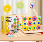 Juego de Engranajes de madera Montessori