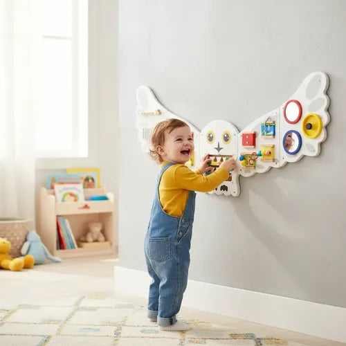 Tablero sensorial Búho Montessori Montessorikidschile