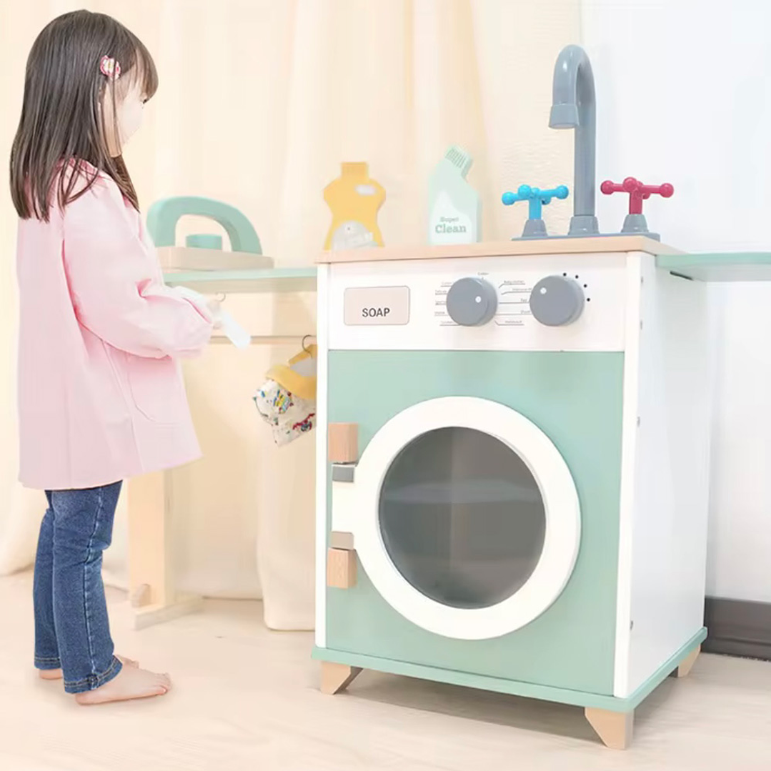 Lavandería de Madera Montessori para Niños | Juego Didáctico